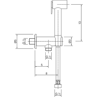 Гигиенический душ Cisal Shower CY00791021 хром