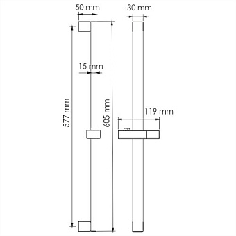 Штанга для душа WASSERKRAFT A123 хром