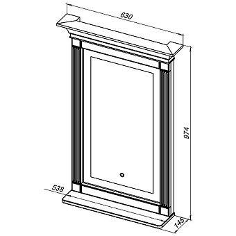 Зеркало AQUANET Селена 246509 97,4х63см без подсветки