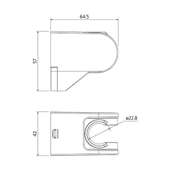 Держатель для душа MILARDO 360CP00M53 хром глянец