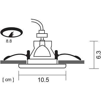 Светильник точечный встраиваемый Arte Lamp TAURUS A6663PL-1BK 50Вт GU10