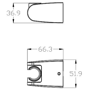 Держатель для душа LEMARK LM8083BL чёрный