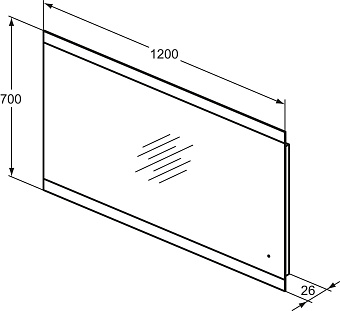 Зеркало IDEAL STANDARD Mirror & Light T3349BH 70х120см с подсветкой
