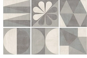 Настенная плитка KERAMA MARAZZI Понти 5286 белый/серый 20х20см 1,04кв.м. матовая