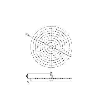 Верхний душ RGW Shower Panels 21148140-01 SP-81 хром