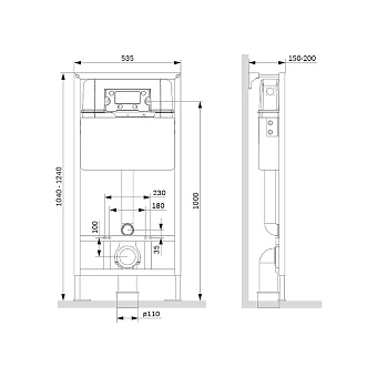 Инсталляция для подвесного унитаза AM-PM ProC I012707