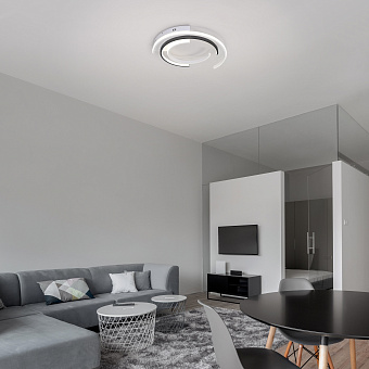 Светильник потолочный Eurosvet Gross 90248/3 белый/ черный 75Вт LED