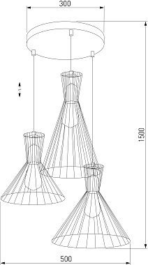 Светильник подвесной TK Lighting Sahara 3351 60Вт E27