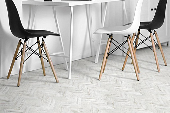 Пробковый пол CORKSTYLE CHEVRON-LOCK 1235х305х10мм Chevron White Chevron White 1,883кв.м