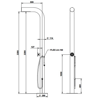 Душевая система Bongio Time 2020 32131NENE чёрный матовый