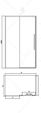 Угловое ограждение RGW Stilvoll 32324284-014 SV-42 195х80см стекло прозрачное
