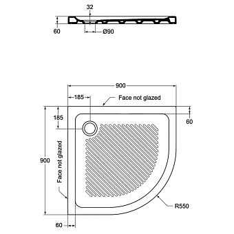 Душевой поддон IDEAL STANDARD CONNECT T266901 90х90см