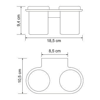 Стакан в ванную WASSERKRAFT Kammel K-8300 K-8328D хром