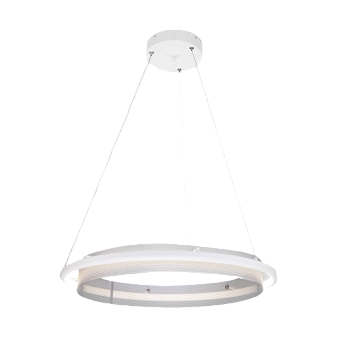 Светильник подвесной Eurosvet Imperio 90241/1 белый/ серебро Smart 53Вт LED