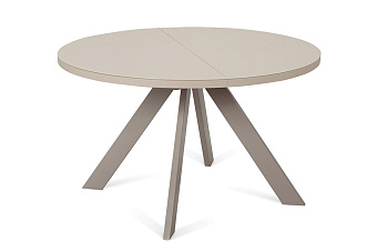 Кухонный стол раскладной AERO 120х120х73,5см закаленное стекло/сталь Cap Glass