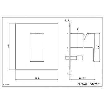 Внешняя часть смесителя KERAMA MARAZZI 66470EKM.01.093
