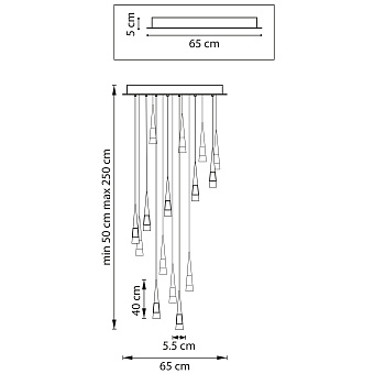 Светильник подвесной Lightstar Cone 757161 80Вт LED