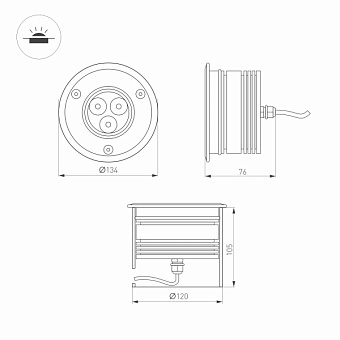 Светильник грунтовый Arlight ART-Ground 024961 9Вт IP67 LED