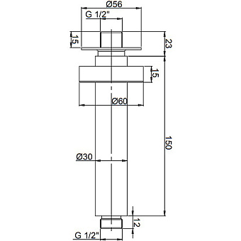 Держатель для душа Paini 50CR744T615BI хром