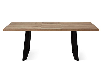 Кухонный стол раскладной AERO 90х160х75см ламинат/сталь White Wood