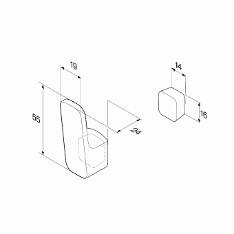 Крючок AM-PM Func A8F35500 хром