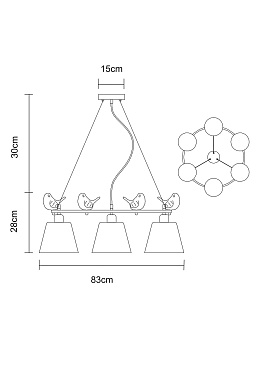 Люстра подвесная Arte Lamp PASSERO A4289LM-6WH 40Вт 6 лампочек E27