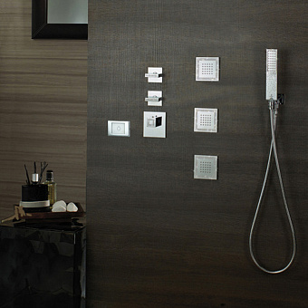 Душевой комплект BOSSINI Flat C13011C.073 чёрный матовый