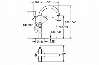 Смеситель для ванны GROHE Atrio New 32653003 хром