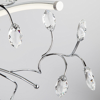 Люстра хрустальная Eurosvet Claudia 90036/5 хром 72Вт 5 лампочек LED