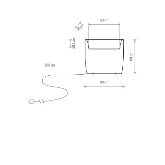 Светильник ландшафтный Nowodvorski Flowerpot 9713 120Вт IP44 E27 белый