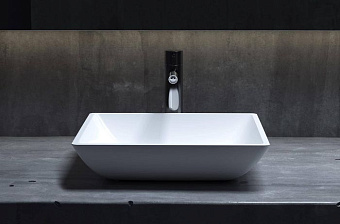 Раковина накладная SALINI CALLISTA 1101208SMRH S-Stone матовая 38х38см