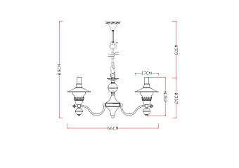 Люстра подвесная Arte Lamp TRATTORIA A5664LM-5AB 60Вт 5 лампочек E14