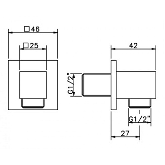 Шланговое подключение Cisal DS01734040 чёрный (матовый)