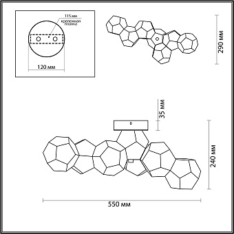 Светильник потолочный Odeon HIGHTECH 4305/36CL 36Вт LED