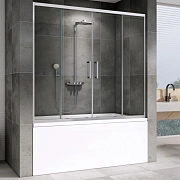 Стеклянная шторка на ванну Abber Schwarzer Diamant AG57170 140х170см