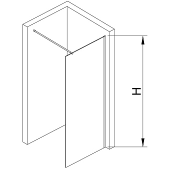 Угловое ограждение RGW Walk In WA-002 195х60см стекло прозрачное
