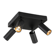 Светильник потолочный Eurosvet Fleur 20066/4 черный/золото 20Вт LED