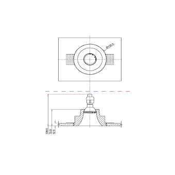Светильник точечный встраиваемый Maytoni Gyps Modern DL002-1-01-W 35Вт GU10