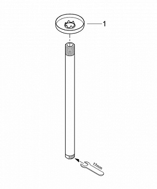 Держатель для верхнего душа GROHE 28497000 хром