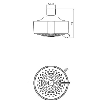 Верхний душ LEMARK LM8041C хром