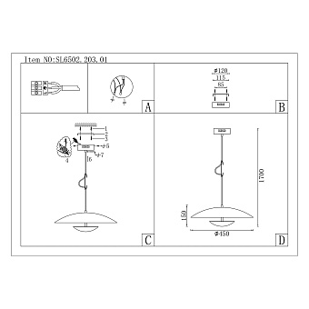 Светильник подвесной ST Luce ARMONICO SL6502.203.01 35Вт LED
