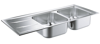 Мойка кухонная GROHE K400 31587SD0 116х50см хром