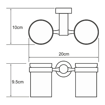 Стакан в ванную WASSERKRAFT Donau K-9400 K-9428D хром