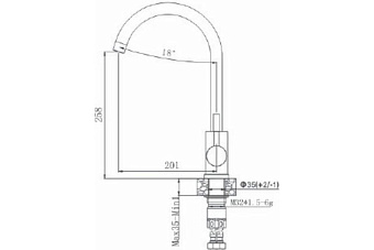 Смеситель для кухни Maxonor MN71304-3 поворотный излив хром