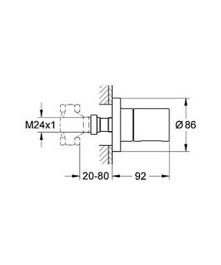 Вентиль запорный GROHE 19470000