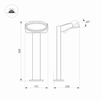 Светильник ландшафтный Arlight LGD-Eye 029982 6Вт IP54 LED тёмно-серый