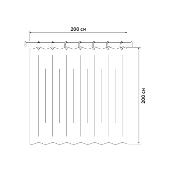 Шторка для ванной IDDIS Basic SCID031P 200х200см голубой
