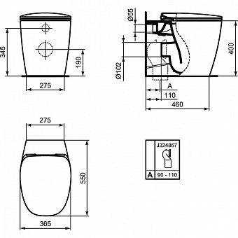 Чаша для унитаза IDEAL STANDARD Dea T349101 с микролифтом