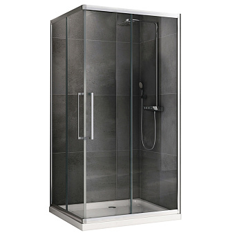 Угловое ограждение Abber Schwarzer Diamant AG02129H 195х90см стекло прозрачное