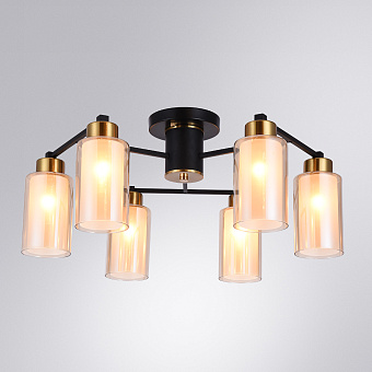 Люстра потолочная Arte Lamp LEO A7027PL-6BK 40Вт 6 лампочек E14